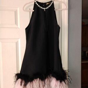 Fashion Nova Black Pink Halter Sheath Maxi Dress